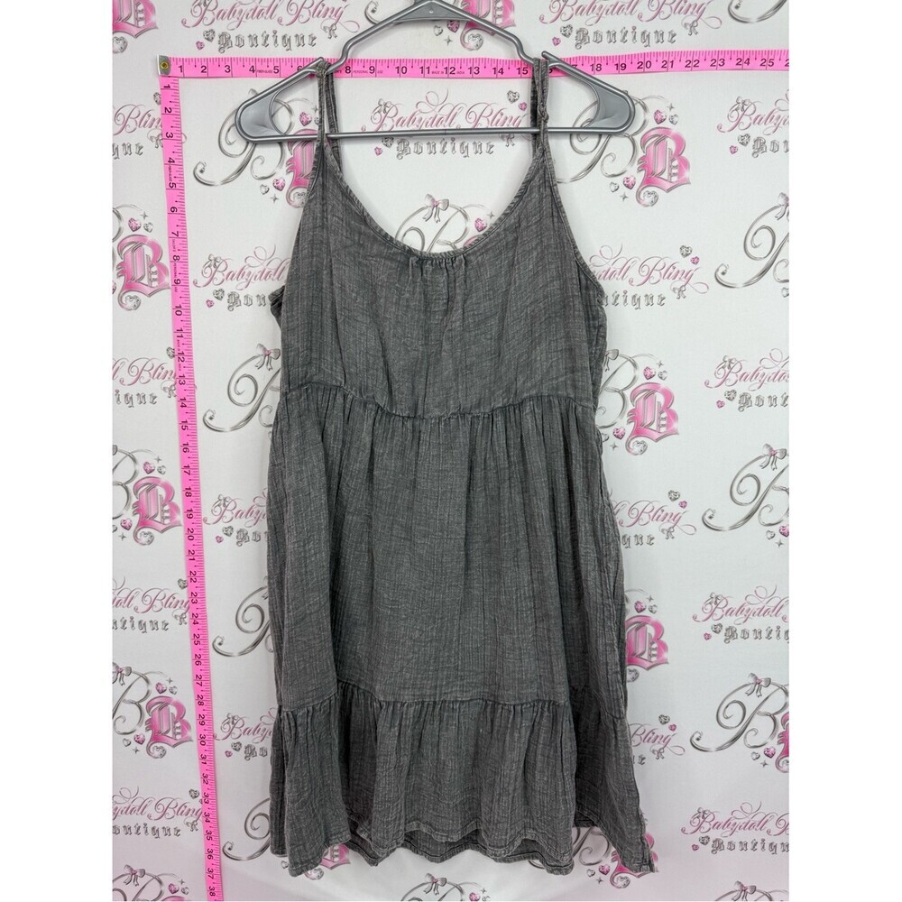 Kiwi punch dress Gray Tiered Midi Dress - Women's Lightweight Sleeveless
